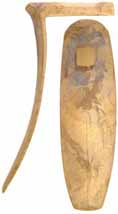 Lancaster Buttplate, in wax cast brass

Overall length 5-1/4", width 1-9/16", comb 2-3/8"